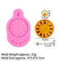 Stampo in silicone per orologio da taschino con misure precise del quadrante romano - Modello 5 / Rosa