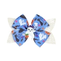 Fermaglio blu per Halloween con motivi di fantasmi, ali glitterate e una figurina - 4# Fantasma Blu