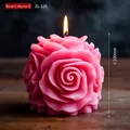 Candela a colonna rosa a forma di rosa, altezza 100mm, decorazione profumata per San Valentino - Pilastro a Rosa D