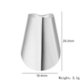 Small stainless steel piping nozzle with wavy tip and circular base for cake decorating - Style 46