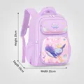 Paarse schoolrugzak met zeemeerminprint voor meisjes, ergonomisch en waterbestendig - Klein Paarse Walvis