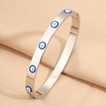 [200] Silver Blue Eye Bracelet