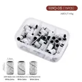 75 stuks witte zebra nagelschuurbanden set met 120/180/240 korrel en metalen opspandoorn - 75 Stuks Zebrawit (HSQ-08)