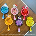 Cartoon liquid quicksand keychain charms featuring Cinnamoroll and Hello Kitty characters - 1 Piece / Luminous Cartoon Spirit Ball