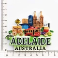 Detailed view of Australia Adelaide resin fridge magnet with scale ruler showing 7.5cm size - Adelaide Landmark