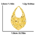 Dimensiones de accesorios de pendientes de gota martillados en acero inoxidable 304 - Dorado