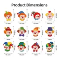 Tabella taglie per 12 decorazioni a spirale a tema clown con misure in centimetri - Decorazione a Spirale a Tema Pagliaccio