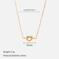 Gold plated stainless steel knot pendant necklace with adjustable chain dimensions - 400+50mm / Knot Pendant