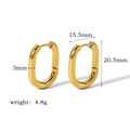 Dimensioni dettagliate dei cerchi ovali dorati con altezza 20,5 mm e larghezza 15,5 mm - Cerchio Ovale Medio(TE6030-15)