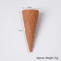 Modello di cono gelato al caramello con trama waffle, diametro 4,5 cm e altezza 11 cm - Cono Appuntito al Caramello Medio