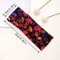 Elastic Halloween headband with colorful skull pattern for yoga and sports 22x8.5cm - Gradient Colorful Skull