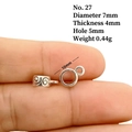 Silver vintage alloy tube spacer bead with scroll engraving for jewelry making - Disc Bail Style (27#)