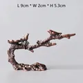 Détail d'un porte-encens en bronze vintage avec motif d'oiseau et fleur, 9cm x 2cm x 5,3cm - Oiseau sur Branche de Prunier / Grand / Bronze Rouge