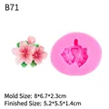 Stampo in silicone rosa per gesso aromaterapico a forma di fiore di ciliegio - 6#Fiore di Pesco/B71 / Rosa