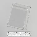 Thick 5x7cm PVC jewelry sealing bag with transparent double-sided moisture-proof film - 24 Mil / 5x7cm / Clear