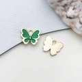 Pendentifs papillon verts pour bijoux DIY avec finition en métal doré - Papillon (12494)