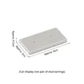 Silver earring display board with dual holes measuring 6cm by 3cm for jewelry storage - Ear Stud Cards (Silver 10pcs)