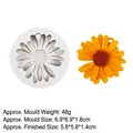 Daisy sunflower silicone mold for car aroma diffuser and pendant making crafts - Style 3 With Hole Small (15-918) / Gray