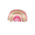 Mini colorful rainbow hair claw clip with glitter finish for children and women - Small Rainbow 3.8cm