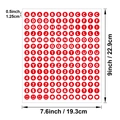 Red 0.5 inch round alphabet stickers for DIY scrapbooking and item identification - Red
