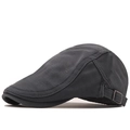 Gorra plana gris de malla transpirable con hebilla metálica ajustable para el sol de verano - gris oscuro