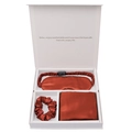 Rust red 100% mulberry silk sleep set with eye mask, scrunchie and pillowcase - Rust red