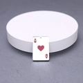 Hip hop style Ace of Hearts poker card pendant in silver finish for couple necklaces - Titanium Steel Hearts A - Single Pendant
