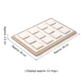 Champagne gold jewelry display tray with 12 slots for rings, size 30x20x1.5cm - 12-Slot Ring Tray (White/Champagne)