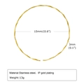 Poliertes 18K gold-verdrehtes Edelstahl-Halsketten-Design mit 15mm Durchmesser - Gold