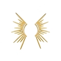 18K vergoldete S925 Silber Sonnenstrahl Ohrstecker im minimalistischen Geometrie-Design - Gold
