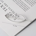 Minimalist silver metal lip-shaped hair clip with 6.2cm length for modern hair styling - Lip Shape Silver