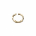 Minimalist adjustable golden stainless steel ring featuring a unique bamboo joint design - Bamboo Texture / R00717G