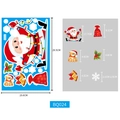 Christmas Santa Claus and reindeer window stickers layout dimensions 29.5cm x 19.6cm - Colorful Static Sticker BQ024