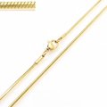 18K gold plated stainless steel snake chain necklace with lobster clasp in golden finish - 1.5mm Gold Square Snake Chain