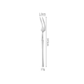 Polished silver stainless steel two-prong fork with dimensions 14.5cm and 1.3cm - Silver (Fruit Fork)