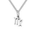 Silver stainless steel Virgo zodiac pendant necklace for women stylish jewelry piece - Virgo / Steel