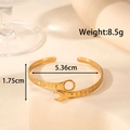 Verstelbare gouden moersleutel armband van roestvrij staal met Forever-gravure - Moersleutel Ontwerp (YB-004)