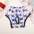 Cute dog physiological pants with colorful butterfly print and elastic waistband - Butterfly Print