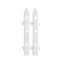 30cm white Christmas tree fence featuring hollowed snowflake and reindeer patterns - 1 Piece White Hollow Fence