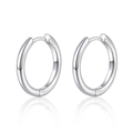 Minimalist S925 sterling silver hoop earrings with a polished surface and a glossy finish - 20MM Large Hoop Earrings