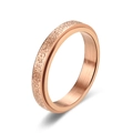 Elegant 6mm rose gold stainless steel spinner ring with matte frosted finish - 4mm Rose Gold Frosted Spinner Ring