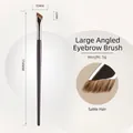 Large angled eyebrow brush with dark purple matte handle and natural animal hair bristles - Large Angled Brow Brush
