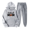 Survêtement gris football MOM avec doublure polaire et pantalon à cordon réglable - S (L) / Haut Et Bas / Gris Clair (Football MOM)