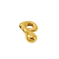 Pendentif lettre bulle en acier inoxydable doré poli avec une forme abstraite b - Lettre P (Style P)