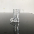 Single transparent plastic cowboy boot shot glass for Western themed parties - White Cowboy Boot Cup