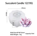 Stampo in silicone succulenta 3D per candele fai-da-te con campione di cera rosa - Candela succulenta 12 (195)