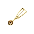 Goldener Eislöffel aus 304 Edelstahl mit Feder-Auslöser auf weißem Hintergrund isoliert - Mittel (5cm) / Gold