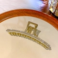 Grande pince à cheveux en métal doré avec perles blanches élégantes et strass brillants - 78# Barre Perle Strass