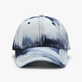 Blauw-witte tie-dye honkbalpet met gebogen rand voor outdoor sporten en vrije tijd - Verstelbaar / Blauw
