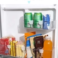 Close-up of clear adjustable refrigerator side door dividers for organizing small food items - White - 5 Pcs Pack